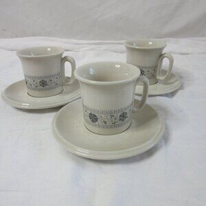 Lot of 3 Vintage ACF Espresso Demitasse Cups & Saucer Sets Made in Italy No. 62